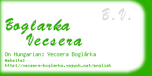 boglarka vecsera business card