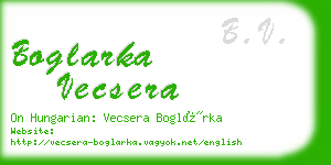 boglarka vecsera business card